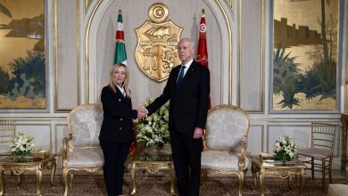 Photo of انتهاء زيارة رئيسة مجلس الوزراء الإيطالية جورجيا ميلوني إلى تونس بعد ساعة و45 دقيقة. 